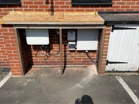 GoodWe solar inverter and electricity meter installed at Worcester Bowls Club