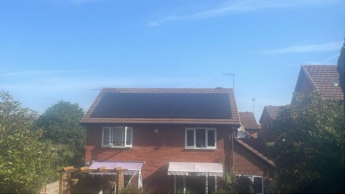 Completed 6.65kWp Aiko solar PV installation on a Worcestershire home by Solar Select